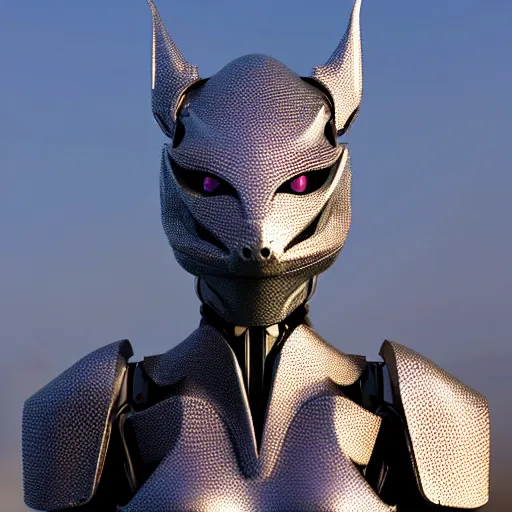 Image similar to close up bust shot, realistic detailed stunning beautiful armored anthropomorphic humanoid female robot dragon, doing an elegant pose, looking to the side, sleek streamlined armor and design made of steel, sharp claws and sharp teeth, Slick LEDs, standing on two legs, on the beach during sunset, high quality, cinematic art, sunset lighting, artstation, deviantart, furaffinity