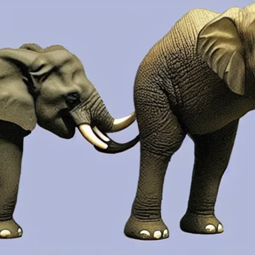 Image similar to elephant and tyrannosaurus rex!!! hybrid!!!!!!!!!
