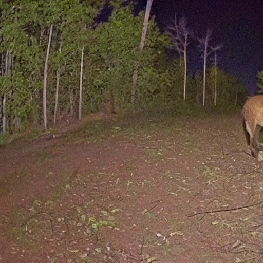 Image similar to nighttime trailcam footage of dr. phil