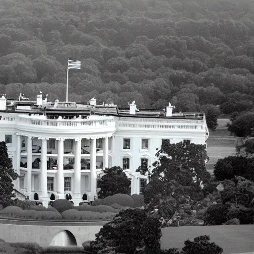 Image similar to aerial view of white house on fire alien invasion