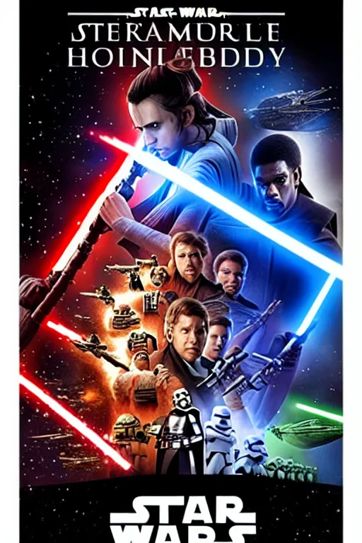 Prompt: prequel memes : a star wars story movie poster