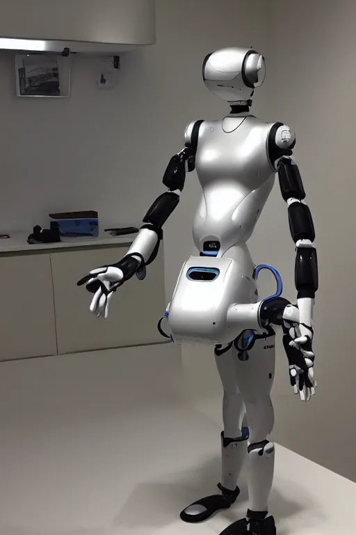 Image similar to a humanoid robot with a monitor head