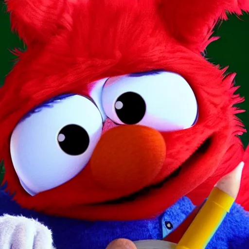 Prompt: Elmo Playing gutair, hyper realistic, HD, HQ, photo realistic