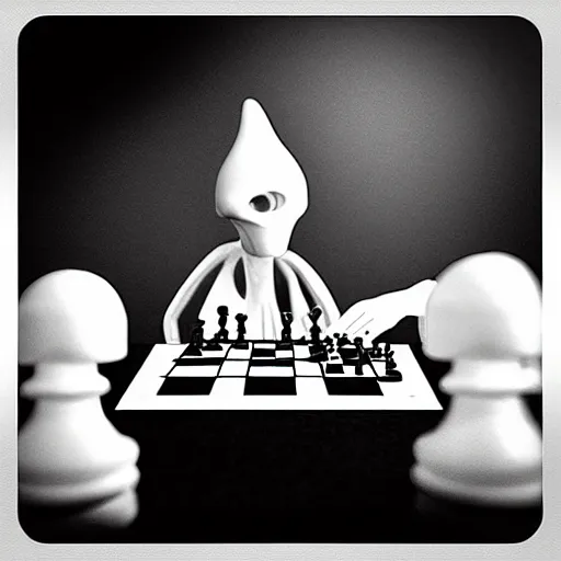 Image similar to “a studio photo of an alien playing chess”