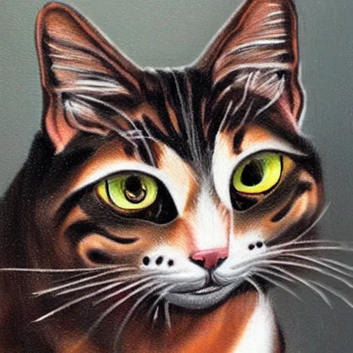 Image similar to anthropomorphic cat portrait art