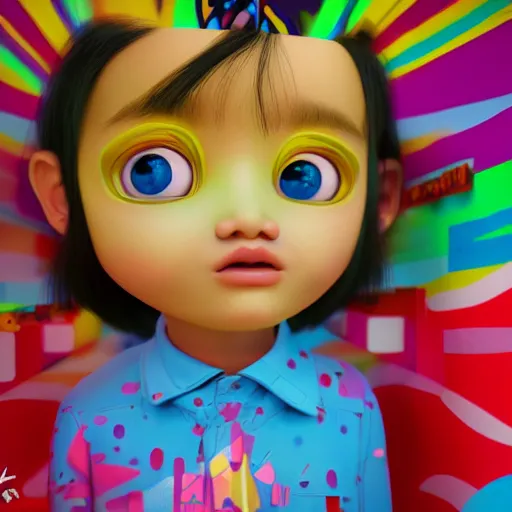 Image similar to hi mark ( akwaaba tommy ), in the style of billelis and stanley kubrick, kawaii colors, photorealistic, epic, super technical, 3 d render