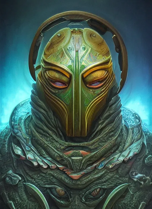 Image similar to prismatic mf doom reptile eyes, cosmic skin, centered, digital painting, artstation, concept art, smooth, sharp focus, illustration, artgerm, tomasz alen kopera, peter mohrbacher, donato giancola, joseph christian leyendecker, wlop, frank frazetta