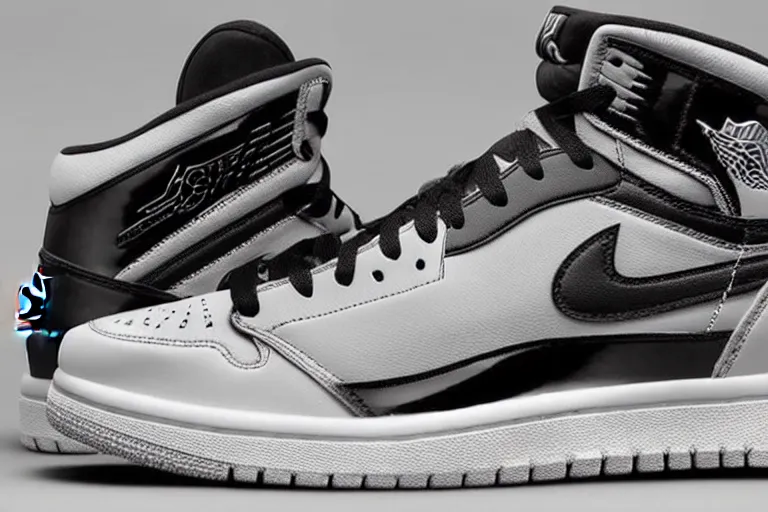 Prompt: air jordan sneakers made of diamond,