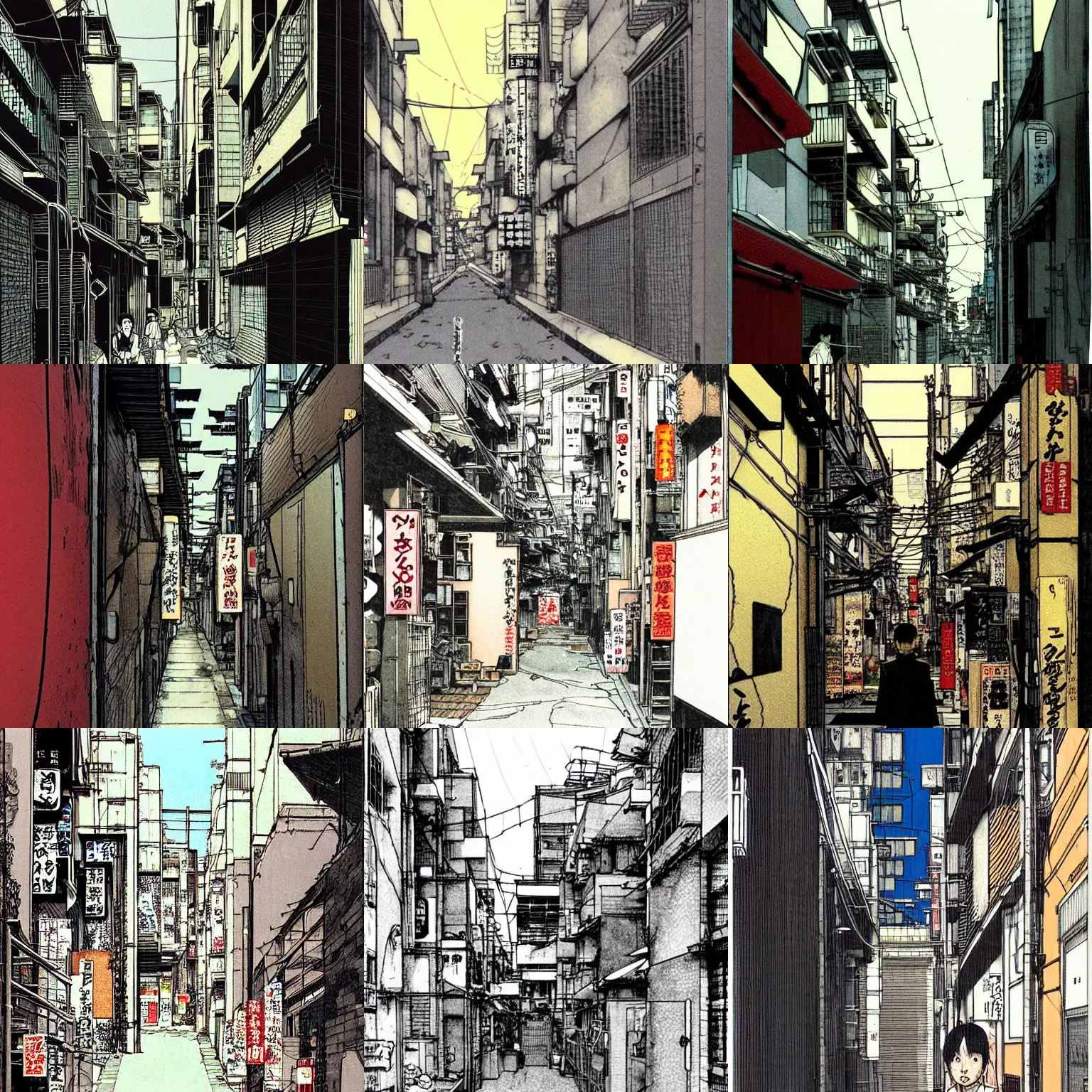 Prompt: tokyo alleyway by katsuhiro otomo, beautiful