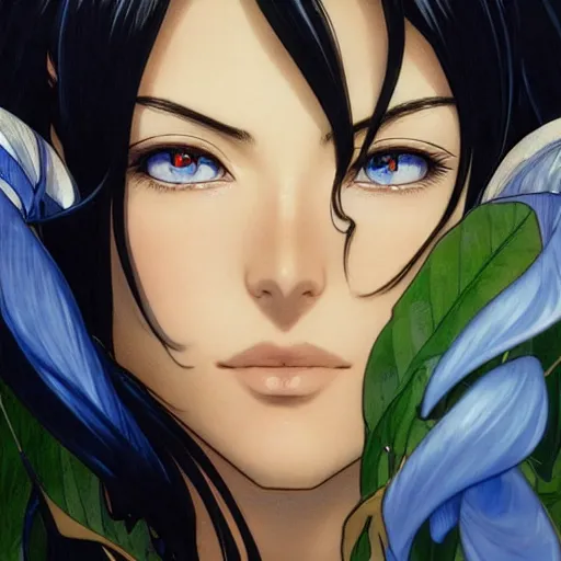 Prompt: highly detailed vfx portrait of nico robin by eiichiro oda!, makoto shinkai, alphonse mucha, sharp focus, art by artgerm and greg rutkowski!, backlit, harsh overhead sunlight, blue eyes!!, large aquiline nose!!, stanley kybric, kaoru mori, detailed, anime, best of behance,