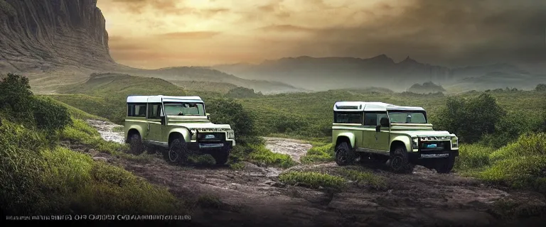 Land Rover Defender 110 (1985), an epic fantasy, | Stable Diffusion ...