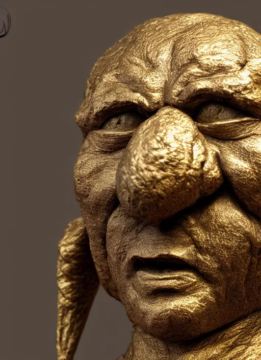 Prompt: a sculpture of a content moon man, by sergio bustamante, 8 k resolution