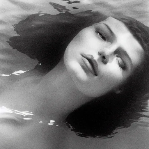 Image similar to underwater photography full portrait of a young beautiful woman swimming by terry o'neill