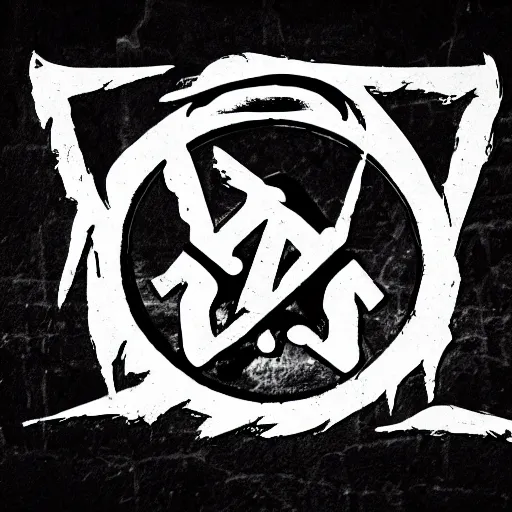 Image similar to black and white logo for a heavy metal band