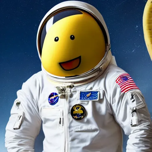 Image similar to a banana wearing an astronaut suit
