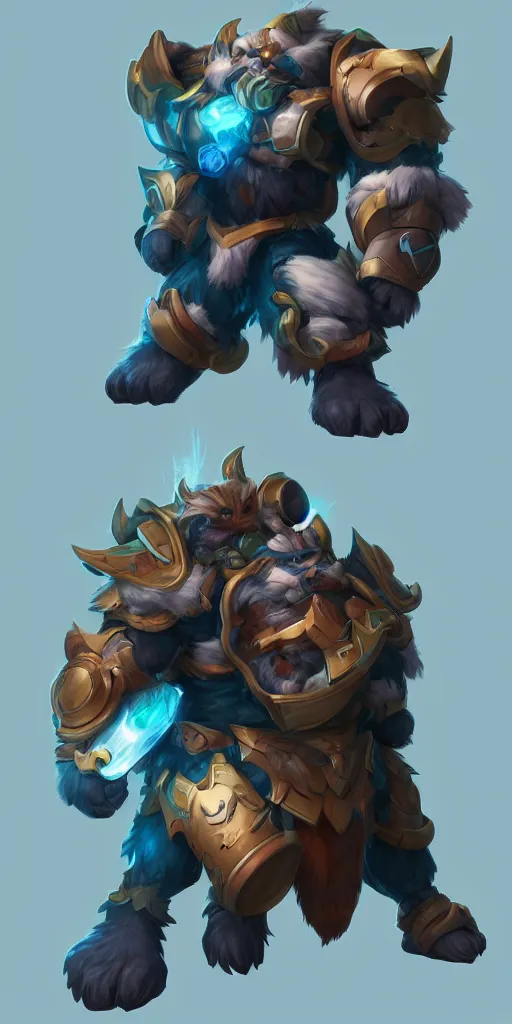 Image similar to volibear from league of legends trending on artstation bloom