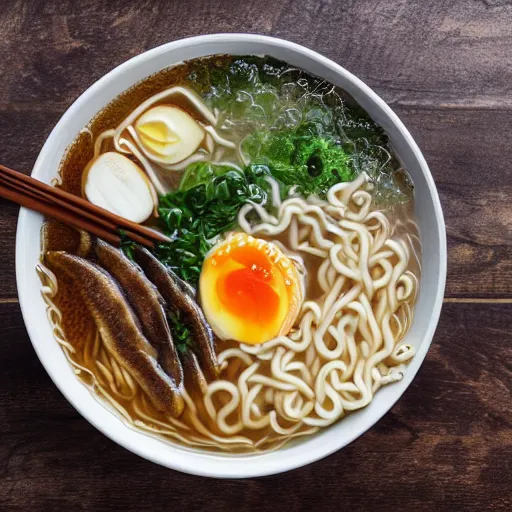 Image similar to a bowl of ramen angry at climate change