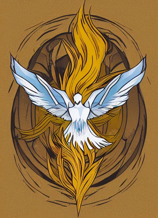 Prompt: white phoenix on salt mountain simple background simplified design geometric graphic design jim Philips style