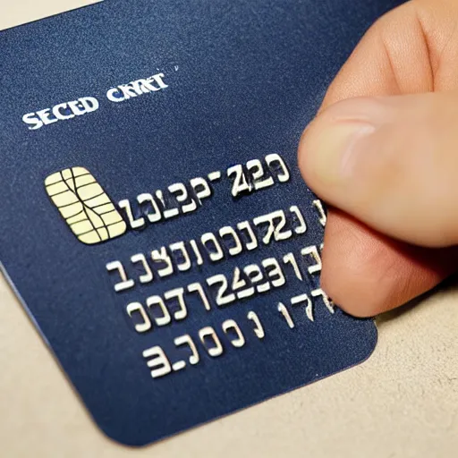 Image similar to secret code punched in a plastic credit card