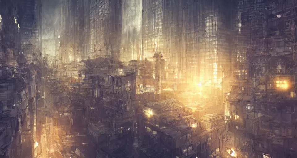 Prompt: city inside a brain, cinematic concept art, realistic lighting, 4 k