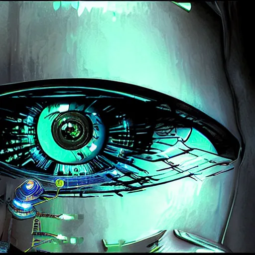 Image similar to the cybernetic eye, cyberpunk