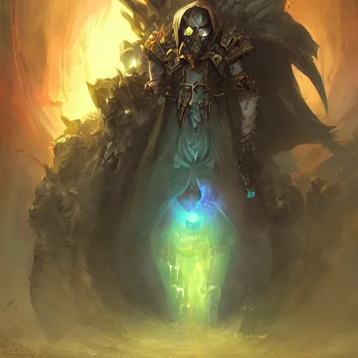 Prompt: necromancer the winner of coldopenstories FF, hearthstone art style, epic fantasy style art by Craig Mullins, fantasy epic digital art, epic fantasy card game art by Greg Rutkowski