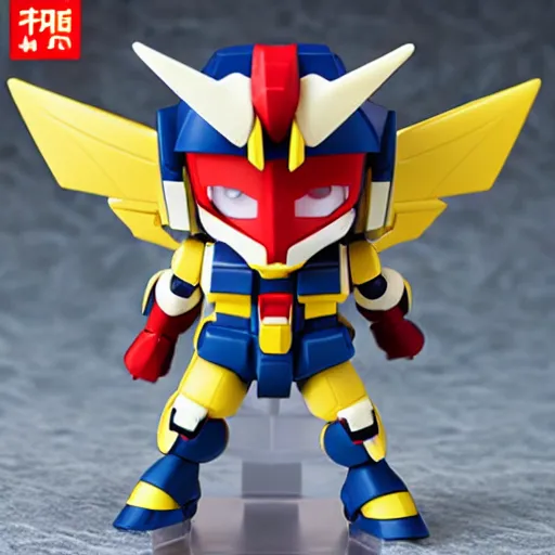 Prompt: high quality portrait flat matte painting of gundam in the style of nendoroid and Toon toys , flat anime style, thick painting, medium close-up