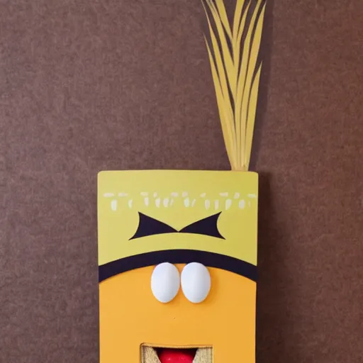 Prompt: cereal box with a wheat mascot wearing a crown