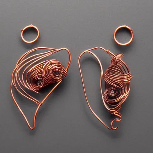 Prompt: a very beautiful tiny human heart organic sculpture made of copper wire and threaded pipes, very intricate, curved. studio lighting, high resolution, high quality, black background