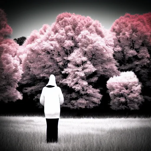 Prompt: a person in infrared