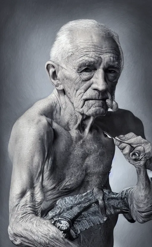 Image similar to old man doing hard work, do what we can, then leave it to god, d & d, non - fiction, intricate, elegant, highly detailed, digital painting, 8 k uhd, discipline object position, dynamic form, unbroken image,, concept art, intricate, sharp focus, illustration, art by robin eley, paul lung, samuel silva