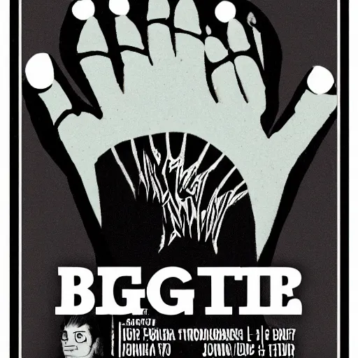 Image similar to band poster for the big toe, propaganda