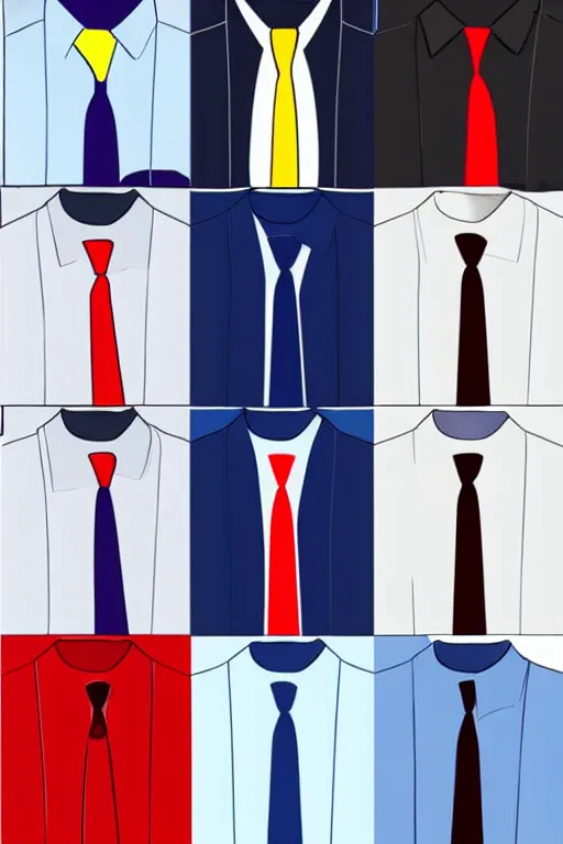 Prompt: men's using tie shirt style, pop art image