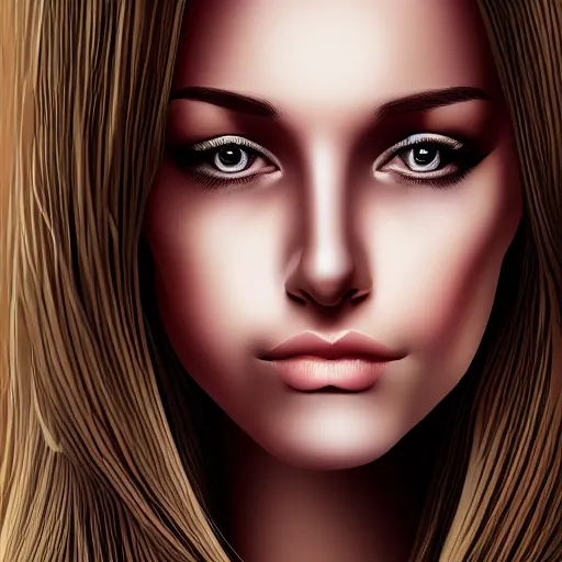 Image similar to a beautiful portrait of a pale blonde woman with beautiful eyes illustration