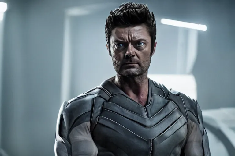 Image similar to film still of Karl Urban as wolverine in new X-men movie, 4k