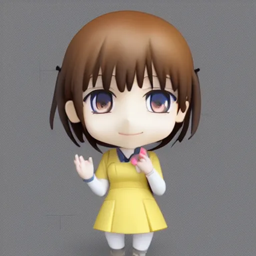 Prompt: character face portrait of a singular kawaii chibi in the sytle of kyoto animation, in simple background, nendoroid eyes, blender, toon rendering, toon shader, anime waifu