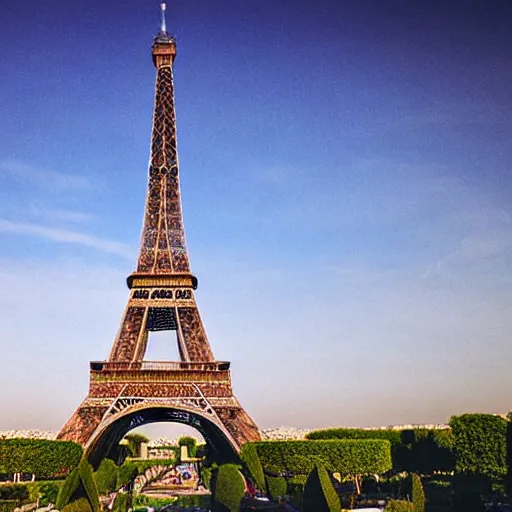 Prompt: eiffel tower made out of faces, beautiful, stunning, very coherent, landscape photo, realistic