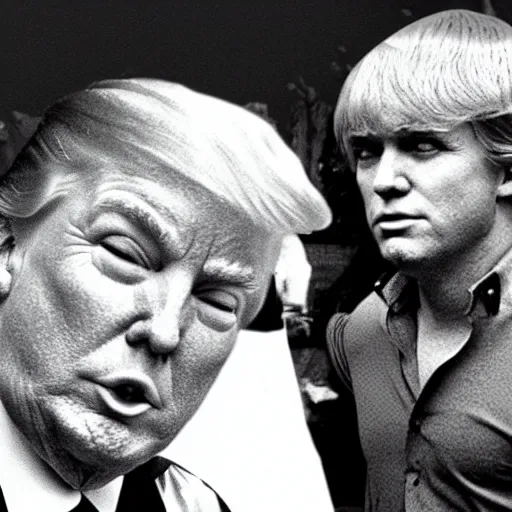 Image similar to Donald trump meets Shaggy from Scooby Doo (1969)