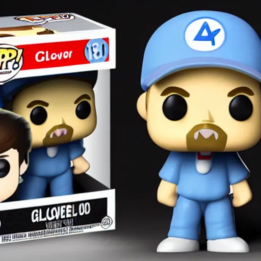 Prompt: a funko pop of glover from nintendo 64