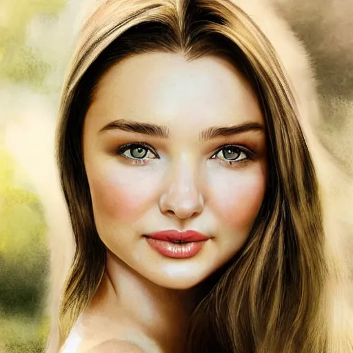 Image similar to Miranda Kerr, portrait, by wlop