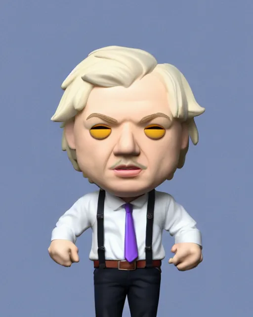 Image similar to full body 3d render of boris johnson as a funko pop, studio lighting, white background, blender, trending on artstation, 8k, highly detailed