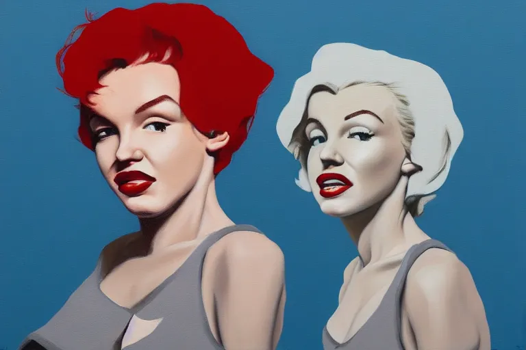 Image similar to portrait of merlyn monroe artwork by tim eitel