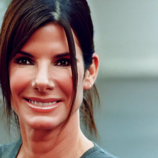 Prompt: Sandra bullock as a crab human hybrid