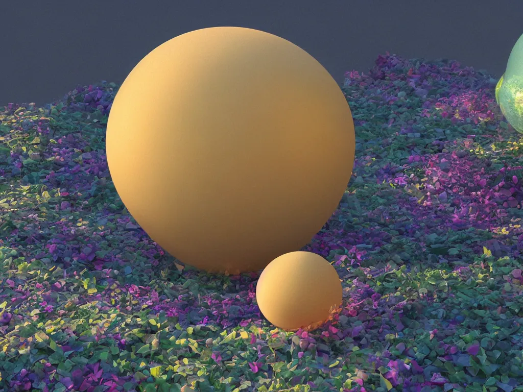 Image similar to 3 d render, sunlight study, the universe is a spheroid region 7 0 5 meters in diameter, art nouveau, by rachel ruysch and ( ( ( ( ( lisa frank ) ) ) ) ), 8 k, sharp focus, octane render