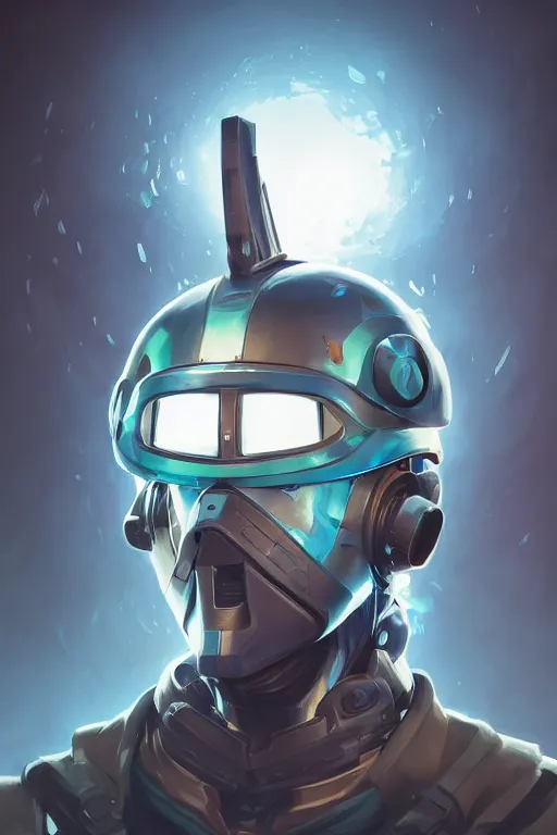 Image similar to epic mask helmet robot ninja portrait stylized as fornite style game design fanart by concept artist gervasio canda, behance hd by jesper ejsing, by rhads, makoto shinkai and lois van baarle, ilya kuvshinov, rossdraws global illumination radiating a glowing aura global illumination ray tracing hdr render in unreal engine 5