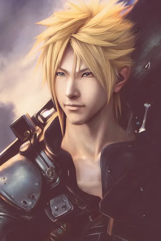 Image similar to Cloud strife by Hyung tae Kim concept art of female character on a render by the artist Hyung tae Kim , Jiyun Chae, Joe Madureira, trending on Artstation Hyung tae Kim, artbook, Stanley Artgerm Lau, WLOP, Rossdraws