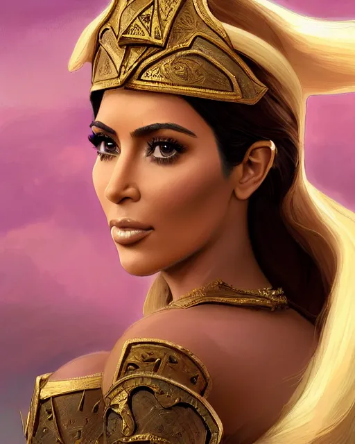 Image similar to A film still of kim kardashian as princess zelda in real life, highly detailed, digital painting, artstation, concept art, sharp focus, illustration, cinematic lighting, art by artgerm and greg rutkowski and alphonse mucha diffuse lighting, fantasy, intricate, elegant, highly detailed, lifelike, photorealistic, digital painting, artstation, illustration, concept art, smooth, sharp focus, art by John Collier and Albert Aublet and Krenz Cushart and Artem Demura and Alphonse Mucha