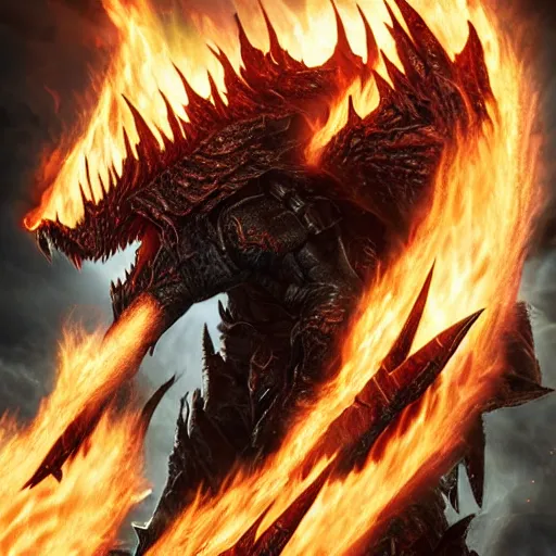 Image similar to 4k_unreal_engine_render_of_Deathwing_spreading_his_fire_in_a_epic_way_dynamic_lighting_stunning_visuals_cinematic_ultra_detailed_trending_on_art