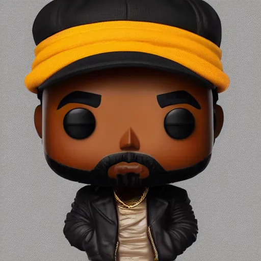 Prompt: !! kanye west!! [ [ holding ] ] a grimes funko pop ]!!, trending on artstation, 4 k photorealism, 4 k quality