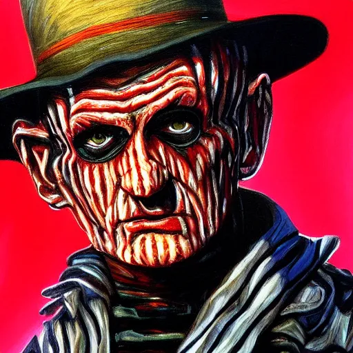 Prompt: Freddy Krueger as a painting 4K detail